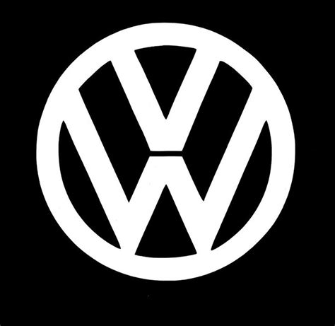 Volkswagen Vw Logo White Decal Sticker Logos Stickers Volkswagen