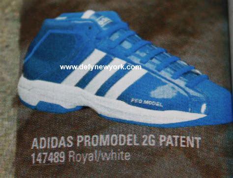 Adidas Promodel 2g Patent Sneaker Blue White 2002