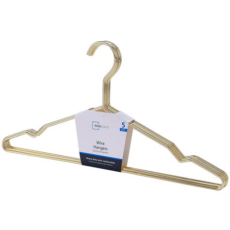 Mainstays Steel Wire Gold Hangers 60 Count
