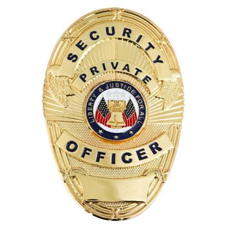 Private Security Officer Badge Gold Quick Uniforms