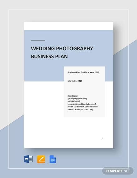 In the event that you are making a business plan for your. FREE 11+ Sample Photography Business Plan Templates in PDF ...