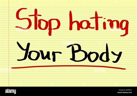 Stop Hating Your Body Concept Stock Photo Alamy