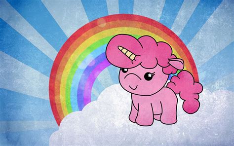 Fresh Pink Fluffy Unicorns Dancing On Rainbows Wallpaper Quotes About