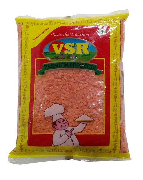 Vsr Pulses Masoor Dal 1kg Pouch Grocery And Gourmet Foods