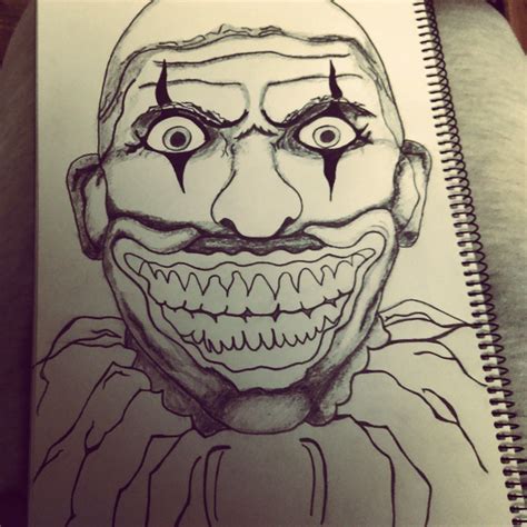 To draw the mouth, begin with a long, curved line beneath the nose. Scary Clown Drawing at GetDrawings | Free download