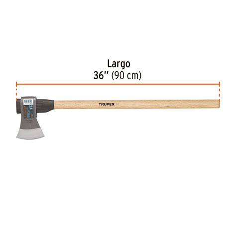 ficha tecnica hacha labor entera 3 lb con mango de madera de 36 truper