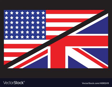 Usa Uk Flag Unity1 Royalty Free Vector Image Vectorstock