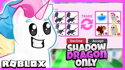 Sep 26, 2020 · adopt me is one of her favorite games to play with her sister and she will be even more excited that it's the pet store. I Traded Only SHADOW DRAGONS in Adopt Me for 24 Hours ...