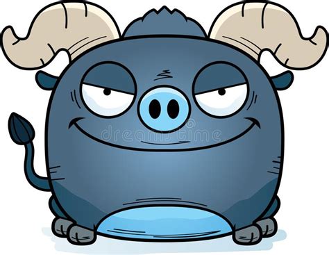 Cartoon Sly Little Blue Ox Stock Vector Illustration Of Young 115759610