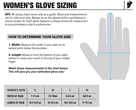 You can use a measuring tape or ruler, measure from the base of your palm to the. Sizing information is provided by the manufacturer and ...