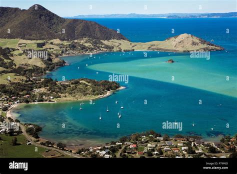 Scenic Aerial View Of Whangarei Heads And Bream Bay In Northland New