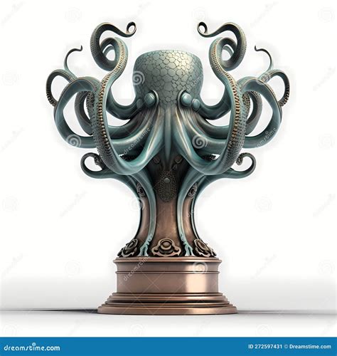 Octopus Tentacle Trophy Generative Ai Stock Illustration Illustration Of Contest Marine