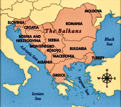 Balkan Peninsula Europe Map
