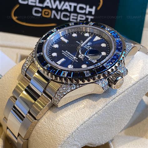 Products | CELAWATCH CONCEPT - Rolex Submariner Date White Gold Blue