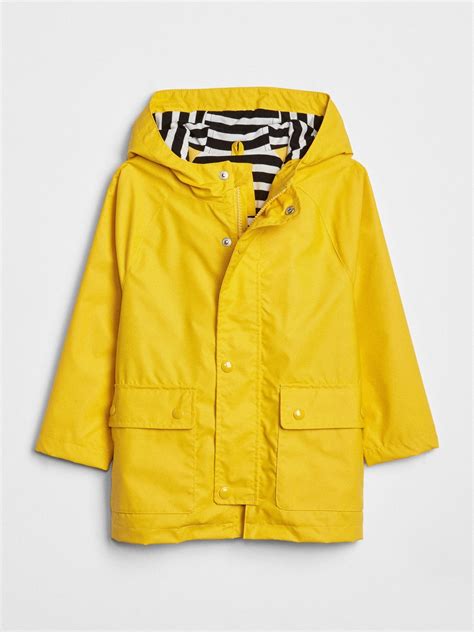 Gap Unisex Toddler Jersey Lined Raincoat Rainslicker Yellow In 2021