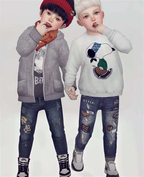 Sims 4 Ccs The Best Ripped Jeans For Toddler By Kks Sims4