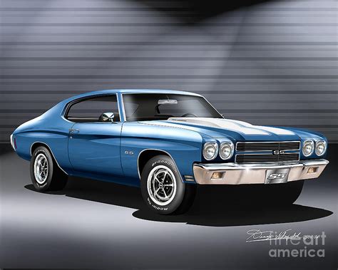 1970 Chevrolet Chevelle Ss Drawing By Danny Whitfield
