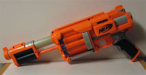 Nerf Dart Tag Fury Fire Soft Dart Gun Revolver Blaster Orange With