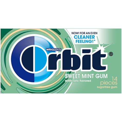 Orbit Gum Sweet Mint Sugar Free Chewing Gum Single Pack 14 Piece