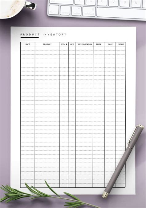 Free Printable Stock List Template - Manage Your Product Inventory