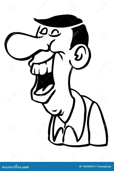 Cartoon Drawing Laughing Man Stock Images Image 14658644