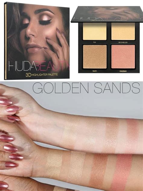 Палетка хайлайтеров Huda Beauty 3d Highlighter Palette Golden Sands