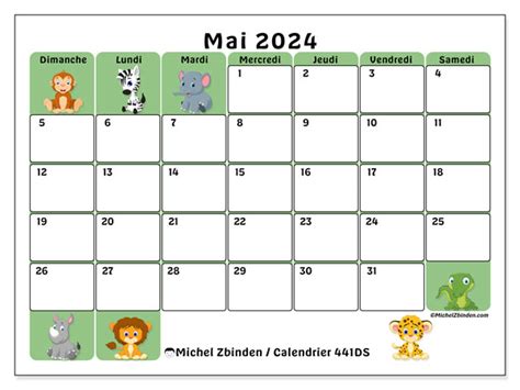 Calendrier Mai 2024 441ds Michel Zbinden Lu