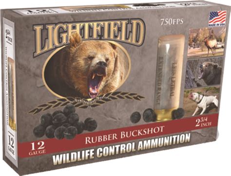 Lightfield Ammunition Lightfield 12ga 275 Rubber Buckshot 21 Balls 5