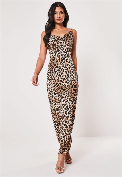 Animal Print Maxi Dress Leopard Dress Long Sleeve Dress Maxi Dress