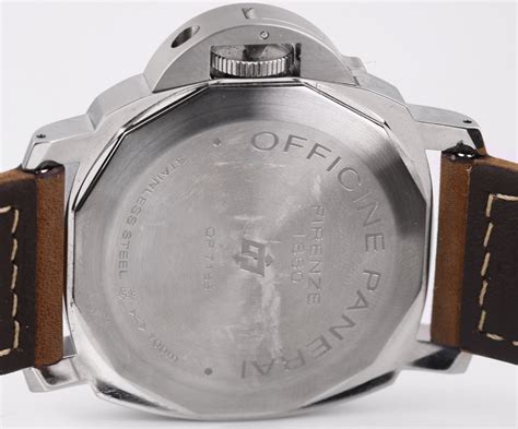 Mens Panerai Luminor Firenze 1860 Automatic 44mm Steel Brown Watch Pa