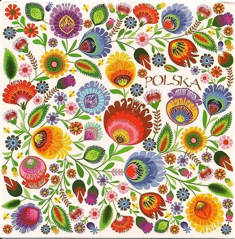Pin By Muse Of Meadow On Prints Polish Folk Art Folk Art Flowers