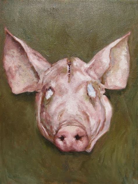 Art Of Daniel Valadez Pig Head Painting Study