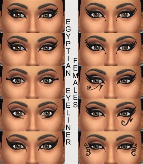 10 Egyptian Eyeliners By Simmiller Sims 4 Eyes