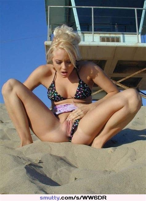 Badjojo Xxx Blonde Teen Girl Gets Horny At The Beach In Her Bikini