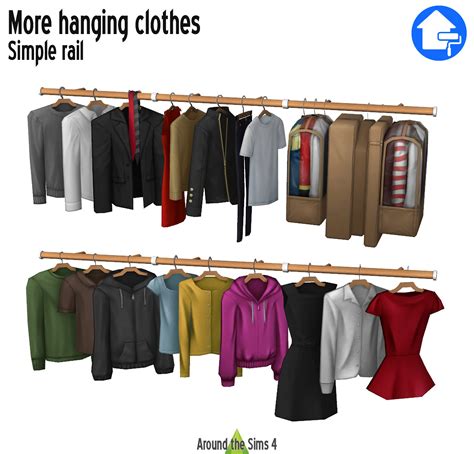 Dressing Add Ons Hanging Clothes And Rail At Around The Sims 4 Sims 4