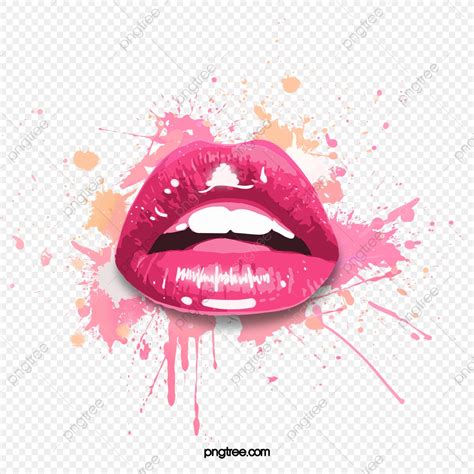 Hand Painted Lips Png Image Hand Painted Splatter Color Lips Lips
