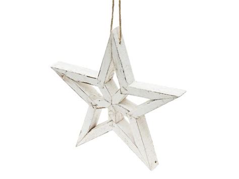 White Wood Star Ornament M Ih Casadecor