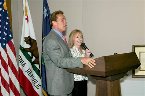 Governor Arnold Schwarzenegger And Melissa Johnson Executive Director