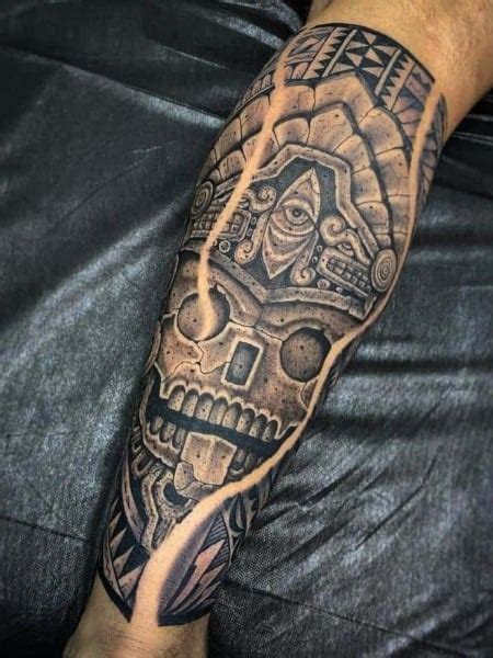 aztec warrior sleeve tattoos