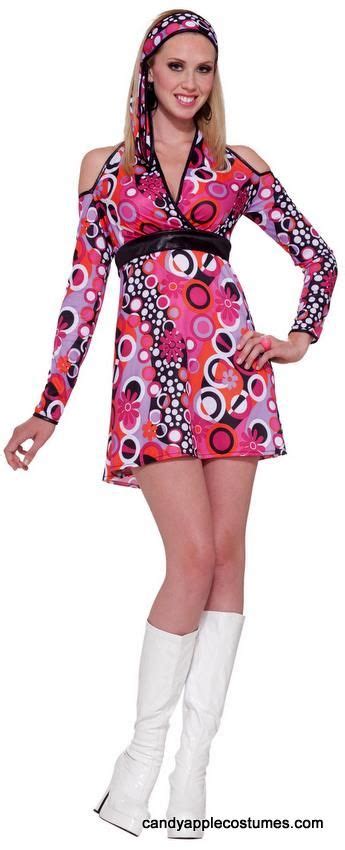 Adult 70s Hot Pink Mod Costume 60s And 70s Costumes Candy Apple
