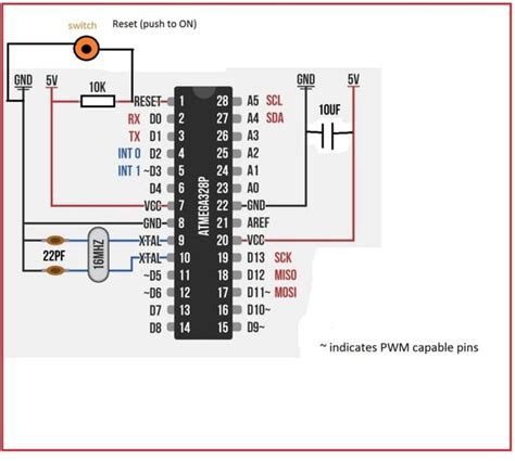 制作自己的arduino Nano（diy Arduino Nano）：9个步骤（附图） 电路 2024