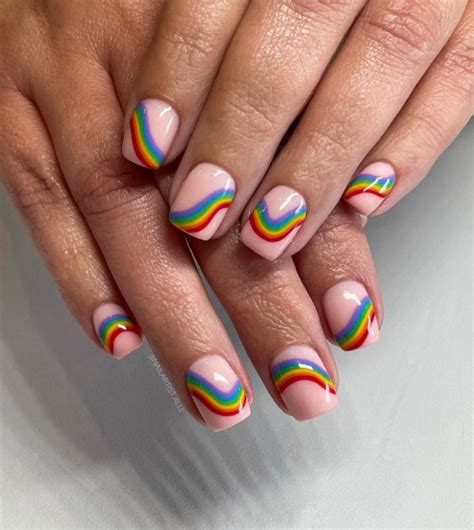 38 Pride Nail Ideas — Rainbow Heart Sparkle Nails