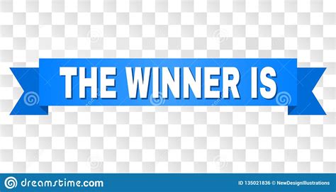 Blue Tape With The Winner Is Text Stock Vector Illustration Of Text