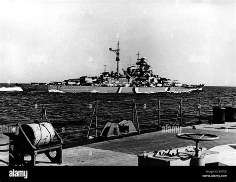 Events Second World War Wwii Naval Warfare German Battleship