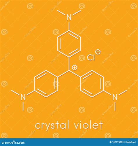 Crystal Gentian Violet Molecule Dye Used In Gram Staining Of Bacteria