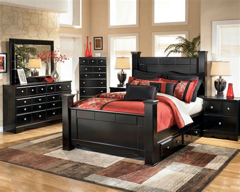 New Modern Black Bedroom Furniture 5 Pieces Set W King Size Storage