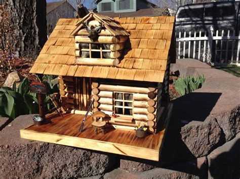 Custom Handmade Log Cabin Birdhouses Available On My Etsy Store
