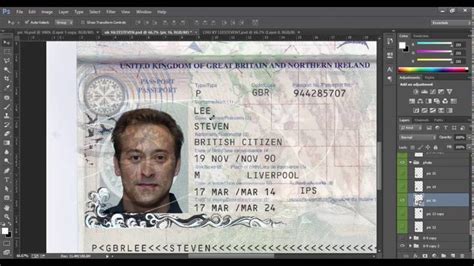New Uk Passport Template Psd Id Uk Psd Template 2016 Passport