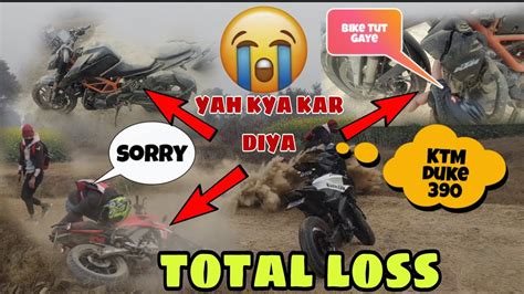 Yah Kya Kar 😱 Diya Ktm Duke 390 😭 Total Loss Bhai Sorry 🙏😭 Ktmduke390 Crash Youtube
