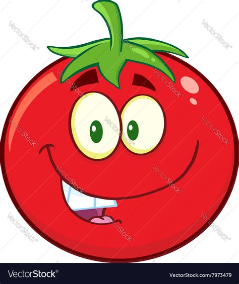 Smiling Tomato Cartoon Mascot Royalty Free Vector Image